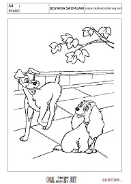 lady-ve-tramp boyama sayfaları